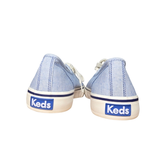 KEDS Womens Double Wash Blue Striped Low Top Comfort Shoes Size 9 - Picture 7 of 12
